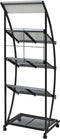 vidaXL - Tijdschriftenrek - zwart - en - wit - 47x40x134 - cm - A4