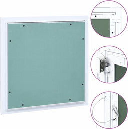 vidaXL - Toegangspaneel - met - aluminium - frame - en - gipsplaat - 400x400 - mm