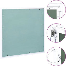 vidaXL - Toegangspaneel - met - aluminium - frame - en - gipsplaat - 700x700 - mm