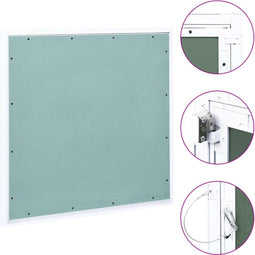 vidaXL - Toegangspaneel - met - aluminium - frame - en - gipsplaat - 600x600 - mm