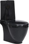 vidaXL - Toilet - rond - afvoer - onder - keramiek - zwart