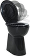 vidaXL - Toilet - verhoogd - 7 - cm - soft-close - randloos - keramiek - zwart