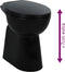 vidaXL - Toilet - verhoogd - 7 - cm - soft-close - randloos - keramiek - zwart