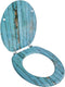 vidaXL - Toiletbril - met - deksel - flamingo - MDF