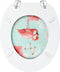 vidaXL - Toiletbril - met - deksel - flamingo - MDF