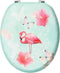 vidaXL - Toiletbril - met - deksel - flamingo - MDF