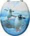 vidaXL - Toiletbril - met - deksel - pinguïn - MDF