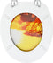 vidaXL - Toiletbril - met - deksel - savanne - MDF