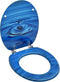 vidaXL - Toiletbril - met - deksel - schelp - MDF
