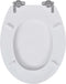vidaXL - Toiletbril - met - deksel - schelp - MDF