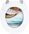 vidaXL - Toiletbril - met - deksel - schelp - MDF