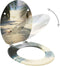 vidaXL - Toiletbril - met - deksel - strand - MDF