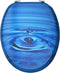 vidaXL - Toiletbril - met - deksel - waterdruppel - MDF - blauw