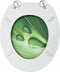 vidaXL - Toiletbril - met - deksel - waterdruppel - MDF - groen