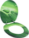 vidaXL - Toiletbril - met - deksel - waterdruppel - MDF - groen
