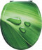 vidaXL - Toiletbril - met - deksel - waterdruppel - MDF - groen