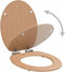 vidaXL - Toiletbril - met - soft-close - deksel - bamboe - MDF