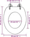 vidaXL - Toiletbril - met - soft-close - deksel - diepzee - MDF