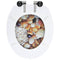 vidaXL - Toiletbril - met - soft-close - deksel - kiezelstenen - MDF
