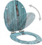 vidaXL - Toiletbril - met - soft-close - deksel - oud - hout - MDF