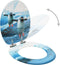 vidaXL - Toiletbril - met - soft-close - deksel - pinguïn - MDF