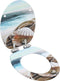 vidaXL - Toiletbril - met - soft-close - deksel - schelp - MDF