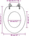 vidaXL - Toiletbril - met - soft-close - deksel - stenen - MDF
