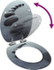 vidaXL - Toiletbril - met - soft-close - deksel - stenen - MDF