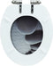 vidaXL - Toiletbril - met - soft-close - deksel - stenen - MDF