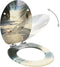 vidaXL - Toiletbril - met - soft-close - deksel - strand - MDF