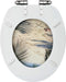 vidaXL - Toiletbril - met - soft-close - deksel - strand - MDF