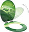 vidaXL - Toiletbril - met - soft-close - deksel - waterdruppel - MDF - groen