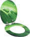 vidaXL - Toiletbril - met - soft-close - deksel - waterdruppel - MDF - groen