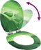 vidaXL - Toiletbril - met - soft-close - deksel - waterdruppel - MDF - groen