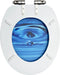 vidaXL - Toiletbril - met - soft-close - deksel - waterdruppel - MDF - blauw