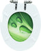 vidaXL - Toiletbril - met - soft-close - deksel - waterdruppel - MDF - groen