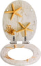 vidaXL - Toiletbril - met - soft-close - deksel - zeester - MDF