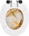vidaXL - Toiletbril - met - soft-close - deksel - zeester - MDF