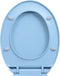 vidaXL - Toiletbril - soft-close - en - quick-release - ovaal - blauw