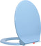 vidaXL - Toiletbril - soft-close - en - quick-release - ovaal - blauw