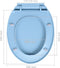 vidaXL - Toiletbril - soft-close - en - quick-release - ovaal - blauw