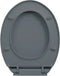vidaXL - Toiletbril - soft-close - en - quick-release - ovaal - grijs