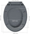 vidaXL - Toiletbril - soft-close - en - quick-release - ovaal - grijs
