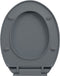 vidaXL - Toiletbril - soft-close - en - quick-release - ovaal - grijs