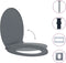 vidaXL - Toiletbril - soft-close - en - quick-release - ovaal - grijs