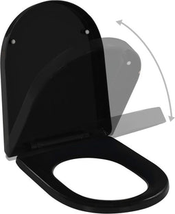 vidaXL - Toiletbril - soft-close - met - quick-release - ontwerp - zwart