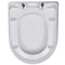 vidaXL - Toiletbril - soft-close - met - quick-release - ontwerp - vierkant - wit