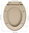 vidaXL - Toiletbril - soft-close - ovaal - beige
