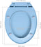 vidaXL - Toiletbril - soft-close - ovaal - blauw