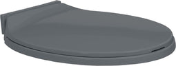 vidaXL - Toiletbril - soft-close - ovaal - grijs